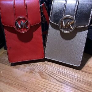Michael Kors Red and Gold Crossbody Bags … (orig price $348 ea)